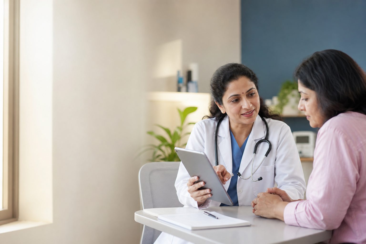 Doctor discussing care options with a patient